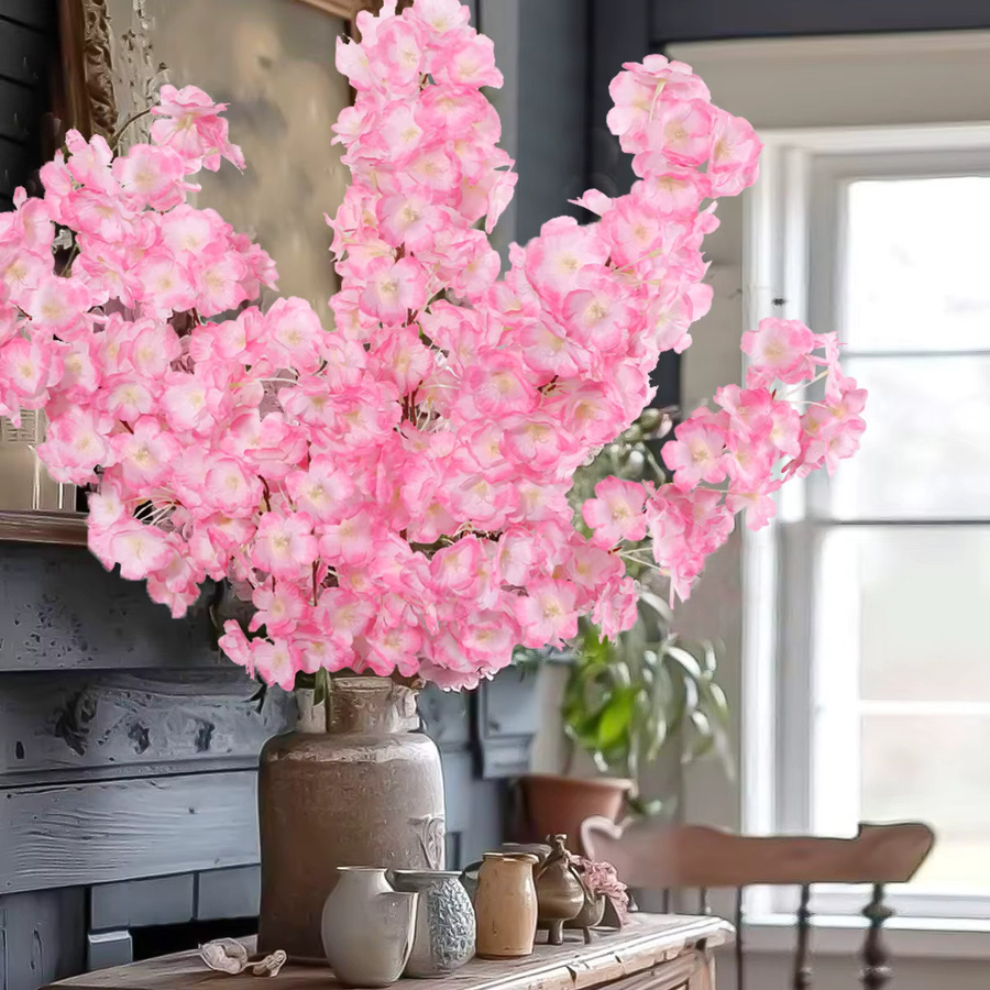 XIYA FLOWER Künstliche Kirschblütenzweige in Rosa und Weiß für deine Frühlingsdekoration - Bild 3