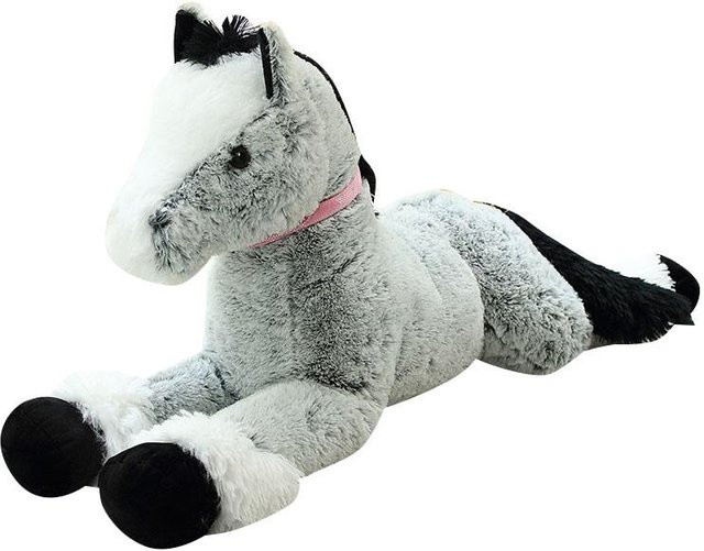 Wucifang Bags Liegendes Pferd Plüschtier, grau, 120cm - Bild 1
