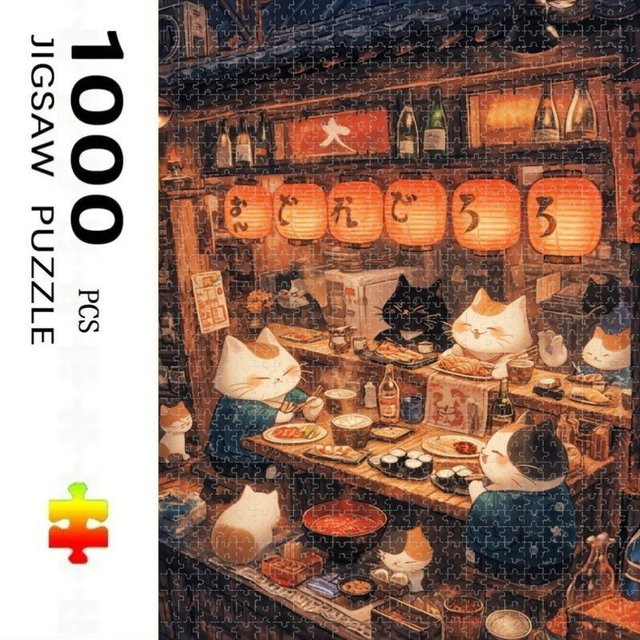 KAYOU Puzzle, Kätzchen-Muster, 1.000 Teile - Bild 1
