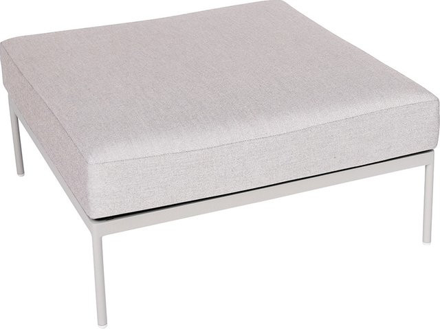 Stern Hocker Coco Lounge aus Aluminium in Greige mit Kissen in Vanilla - Bild 1