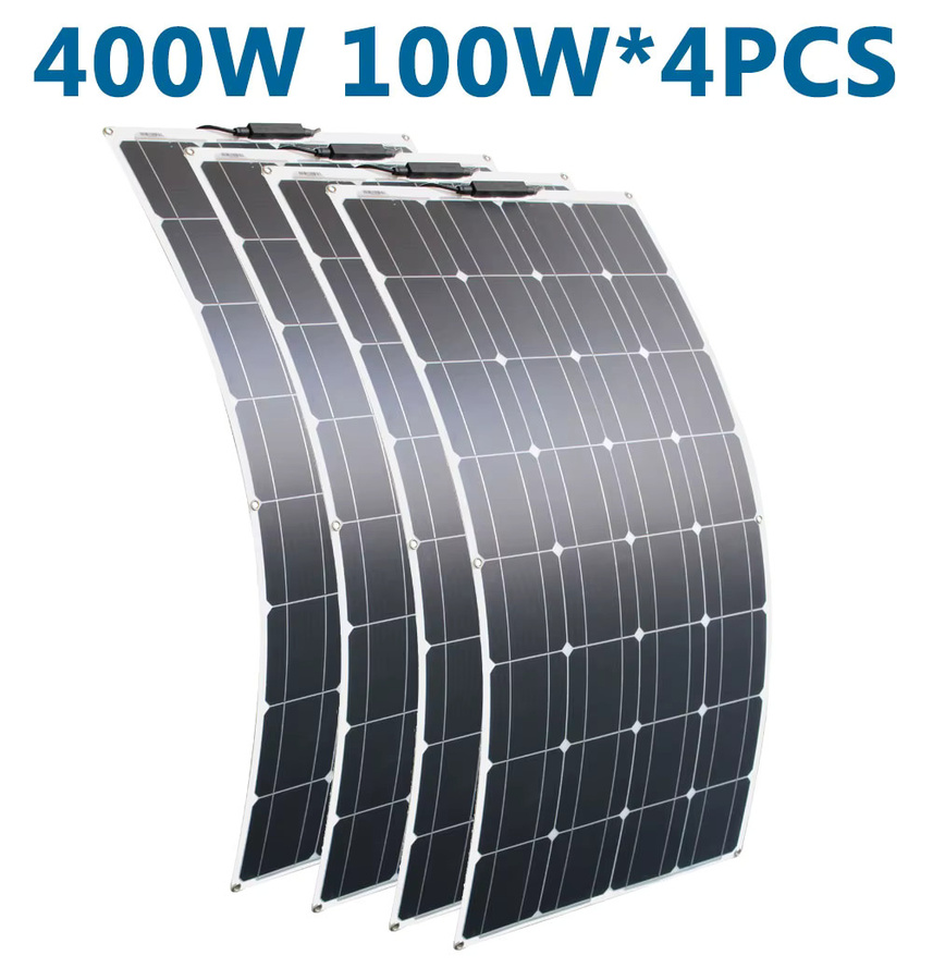 DGSUNLIGHT Flexibles Solarpanel aus monokristallinem Silizium in Schwarz, 100W 200W 800W 12V 18V - Bild 7