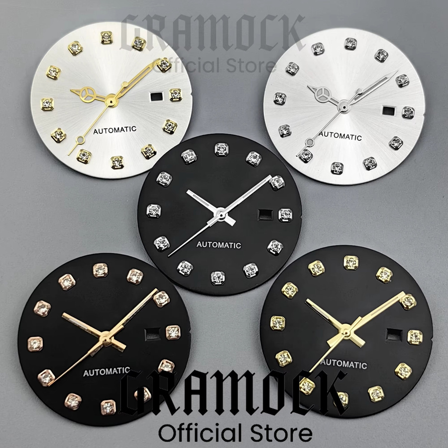 GRAMOCK Uhrenersatzteil, Zifferblatt, 24,5 mm, Damen, Diamant - Bild 2