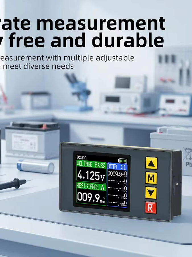 Aideepen AC 4-Draht TS607 Lithium-Batterie-Innenwiderstandsmessgerät mit LCD-Display und manueller Aufzeichnung von 99 Datensätzen - Bild 3