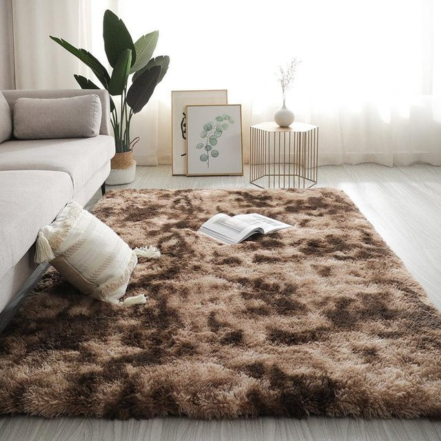 BC-Warm Home Plüschteppich im skandinavischen Design, rot/braun, B x T: 40 x 60 cm - Bild 1