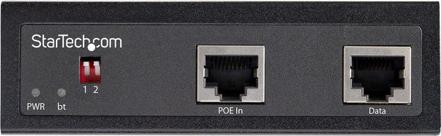 StarTech.com Industrieller Gigabit PoE Splitter 90W mit 2 Ausgangsanschlüssen, 12-48V DC, Schwarz - Bild 1
