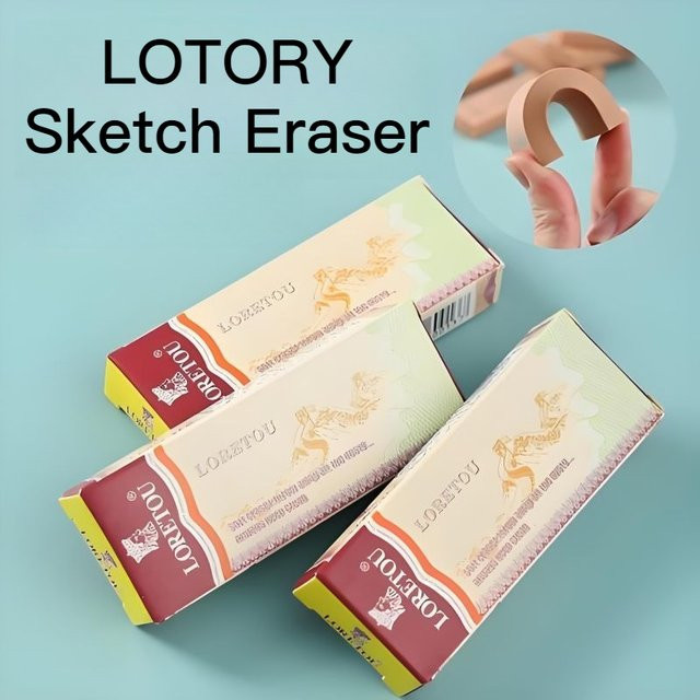 LOTORY Professioneller Radiergummi für Skizzen und Zeichnungen, weich und rückstandsfrei - Bild 1