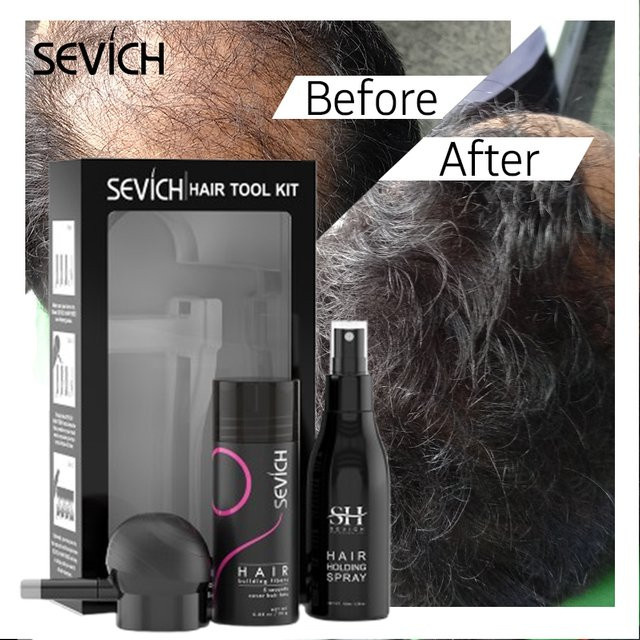 Sevich Haarverdichtungspulver mit Keratin, Schwarz, 27,5g, Unisex - Bild 1