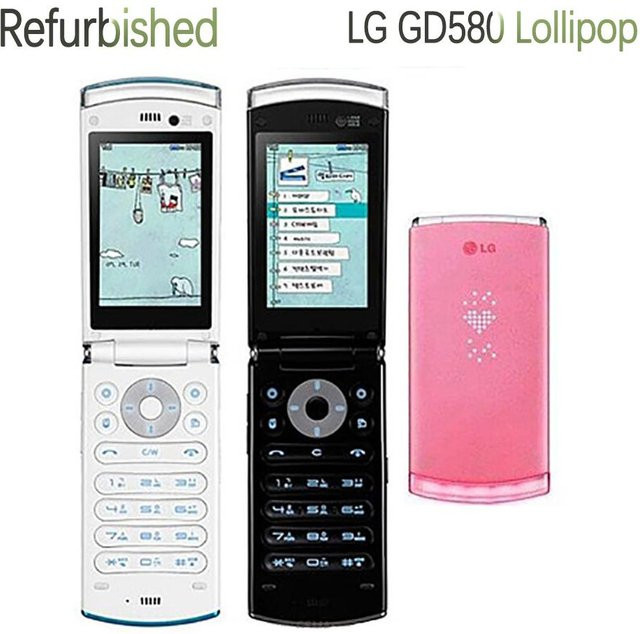 Generalüberholtes LG GD580 Lollipop Mobiltelefon in Rosa mit 2,8 Zoll Display und Android Betriebssystem - Bild 1