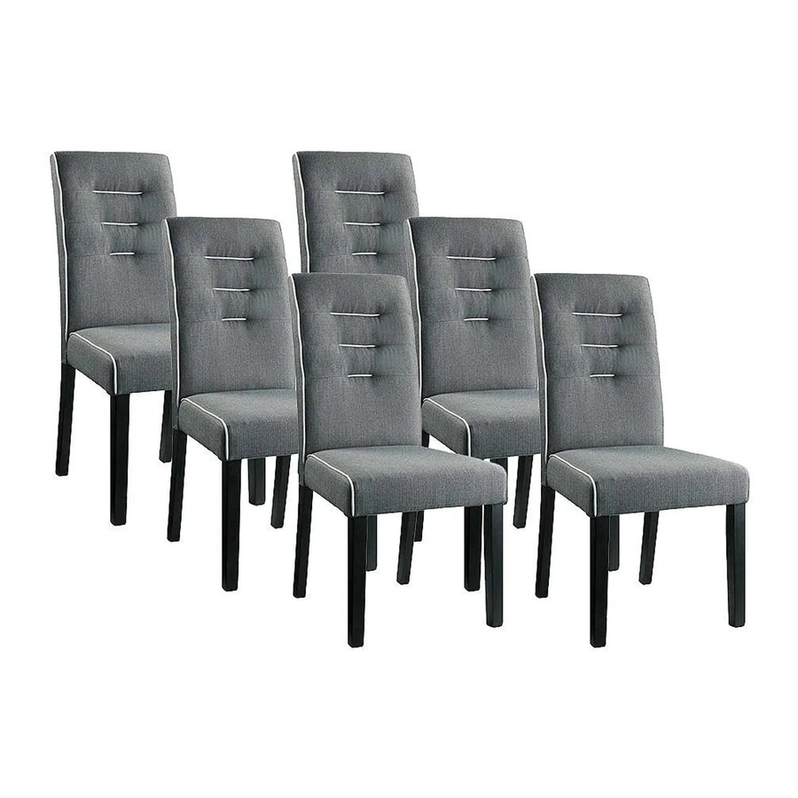 Vente-unique Stuhl Gabelle Grau aus Stoff B/T/H: 47 x 47 x 47 cm - Bild 2