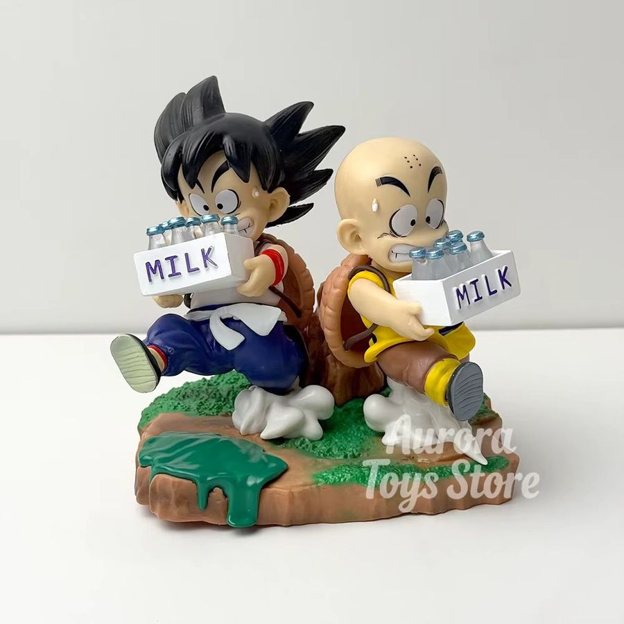 Bandai Dragon Ball Anime Figuren Krillin und Goku aus PVC als Sammler Modell Spielzeug, Höhe: 13 cm - Bild 2