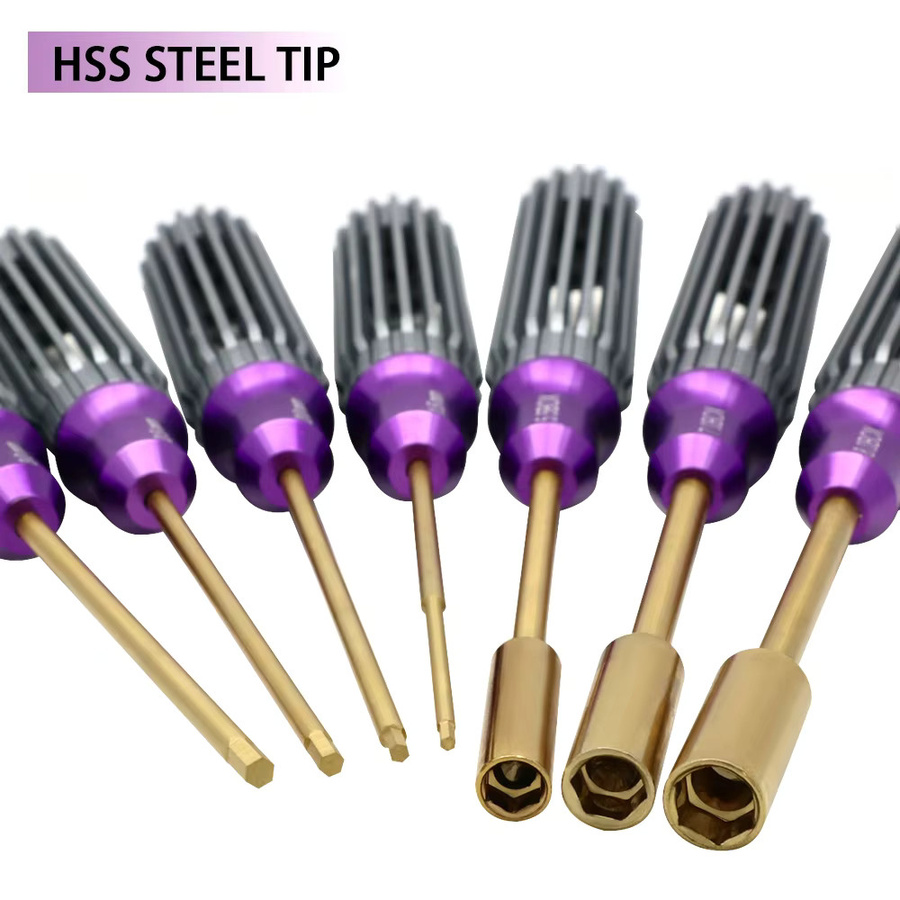 flyhike Hex Raum Aluminium Griff Mutter Fahrer Hex Schraubendreher Werkzeuge Kit, 4/7 stücke, Metall, Bunt / Mehrfarbig - Bild 4