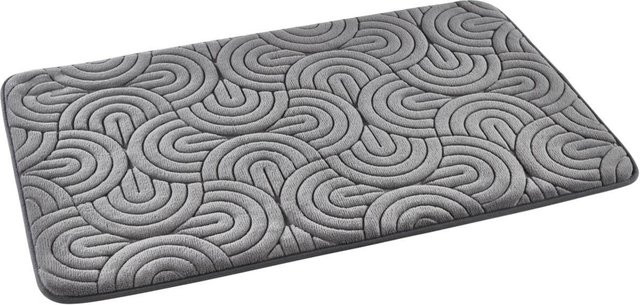 POCOline Badematte in Anthrazit und Grau, rechteckig, schnelltrocknend, Oeko-Tex Standard 100, B: 80,0 cm, T: 50,0 cm - Bild 1