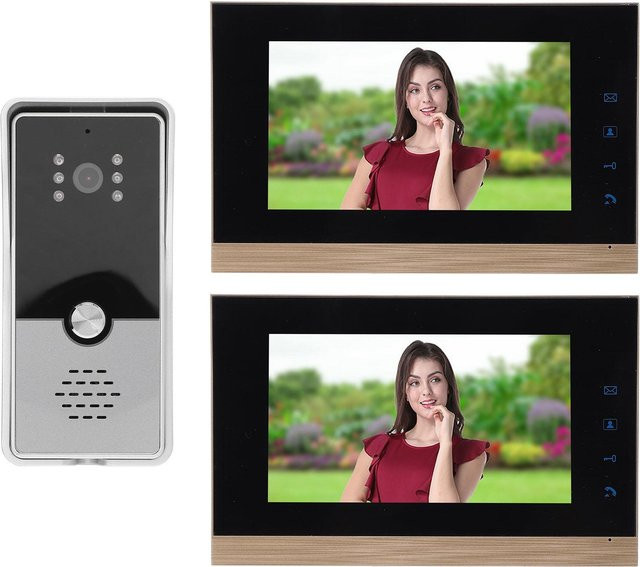 Aimo Video-Gegensprechanlage Kabelgebunden mit HD CMOS Sensor, Touch-Steuerung und Ein-Tasten-Entriegelung, Farbe: Bunt/Schwarz - Bild 1