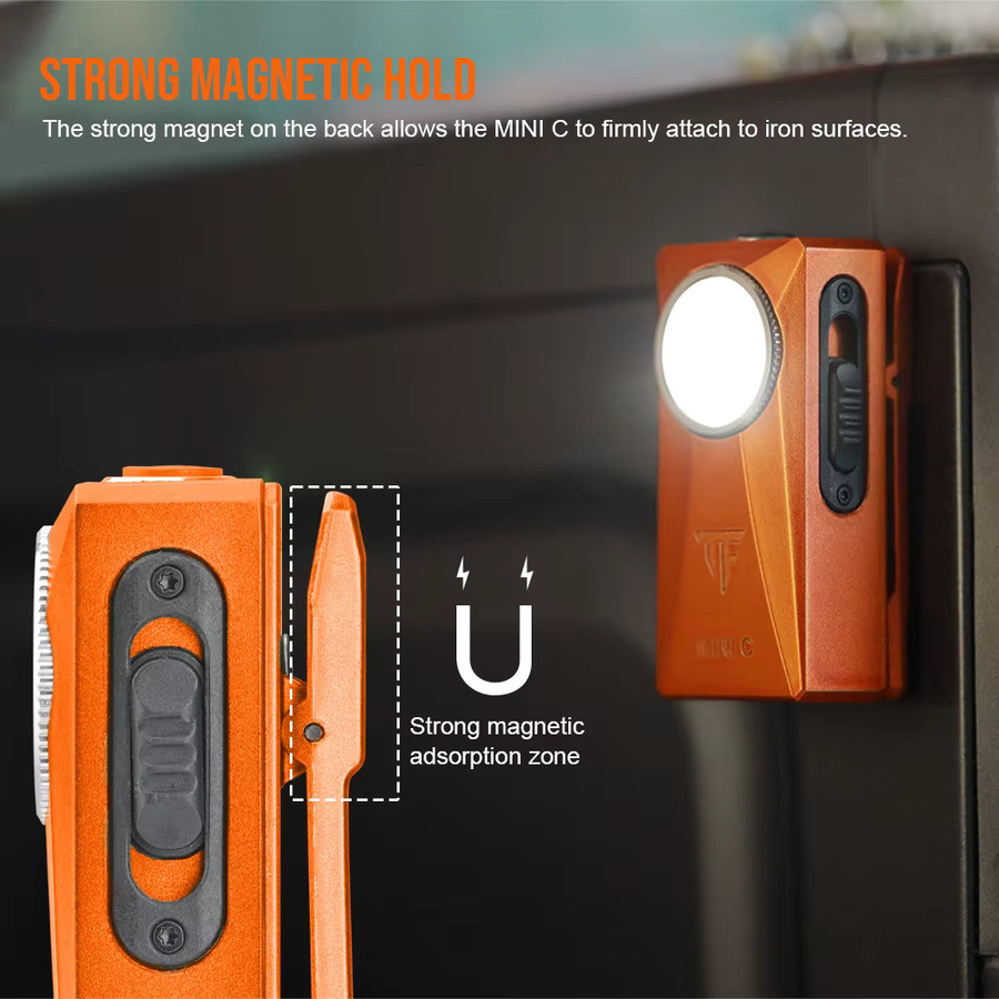 Trustfire MINIC 800LM RGB Mini Clip-Licht Taschenlampe mit Magnet und USB-Wiederaufladung in Multicolour - Bild 3