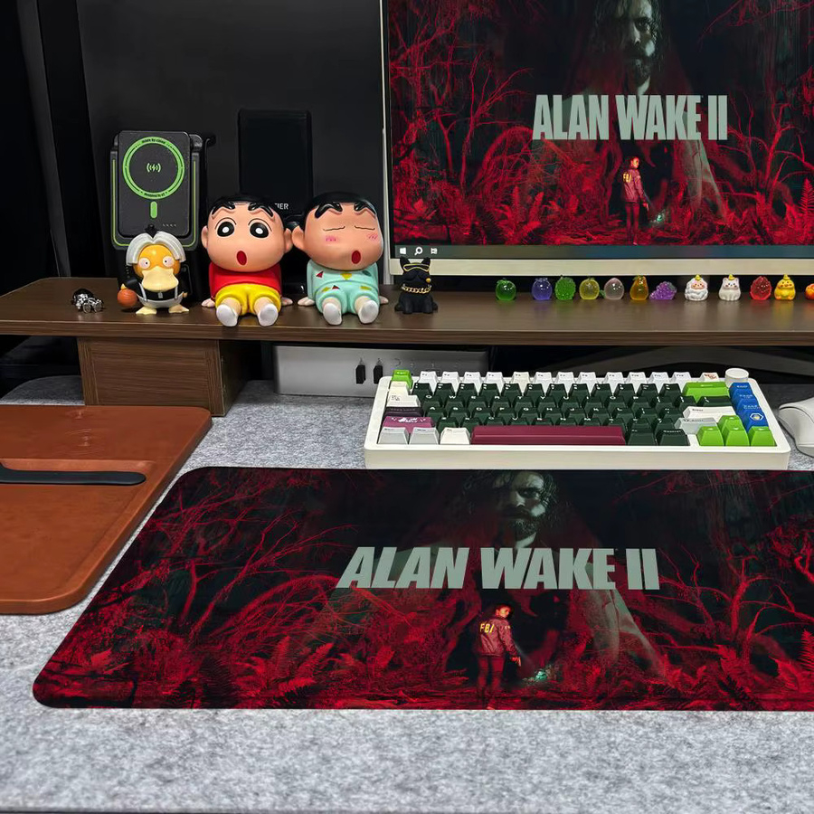 Alan Wake 2 Mauspad XXL rutschfeste Gamer-Tastaturmatte mit HD Art Design in Schwarz/Mehrfarbig, B: 90 cm, T: 40 cm - Bild 2