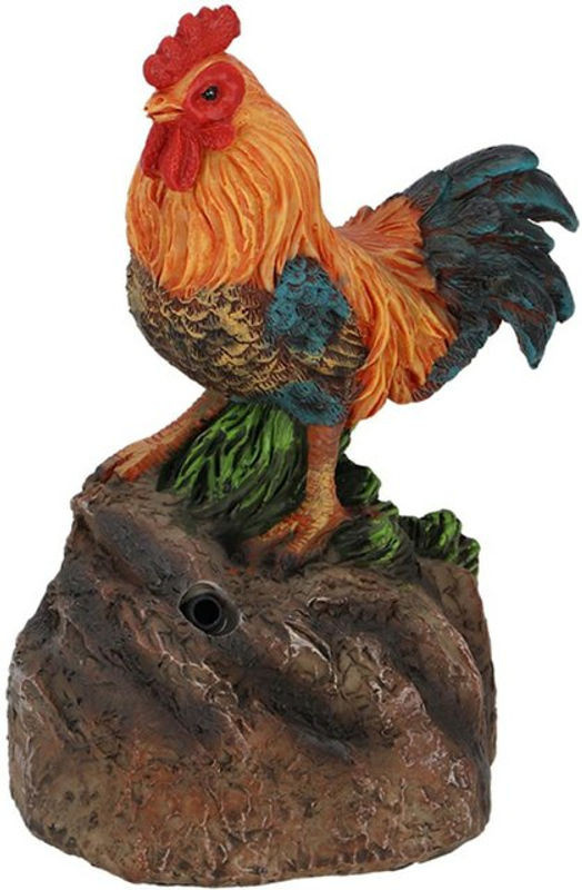 Esschert Design Gartenfigur Hahn aus Kunstharz in Mehrfarbig mit rustikalem Look - Bild 1