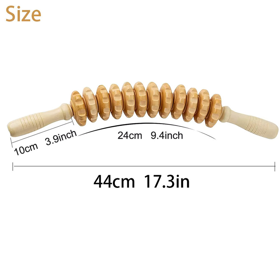 STAWHO Holz Massage Roller, Unisex - Bild 2