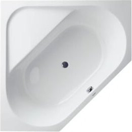 Duravit Eck-Badewanne D-Code in Weiß mit zentralem Ablauf und 2 Rückenstützen, B/T/H: 140 x 140 x 42 cm - Bild 1