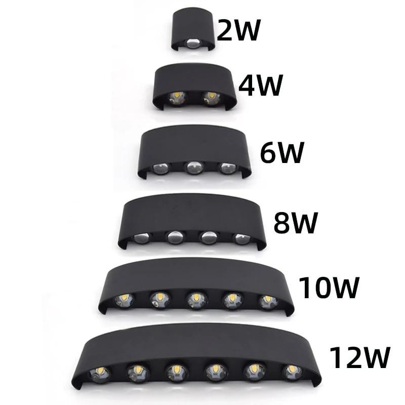 Moderne LED-Wandleuchte aus Aluminium in Weiß mit IP65 Wasserschutz für Außenbereich und Treppen, 4W Up-Down Licht, Weißes Licht - Bild 3