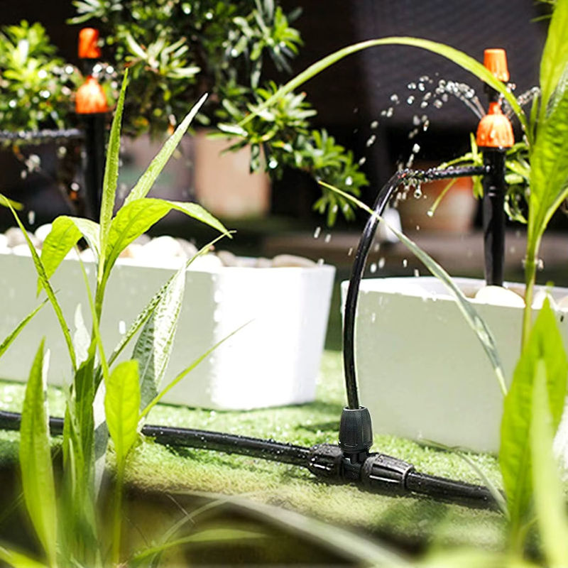 ZANJIU Garten Schlauch Anschluss Set 10 Stück mit Reduzierung und T-Stück sowie Ellenbogen in Schwarz - Bild 2