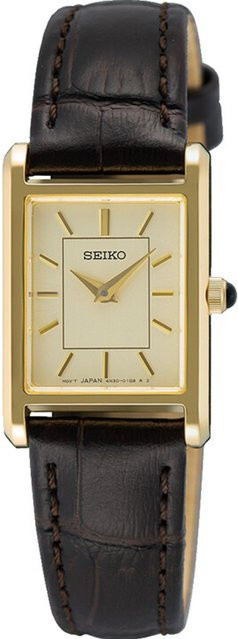 Seiko Damenuhr, Quarz, Edelstahl, Gold, Saphirglas, 20 mm - Bild 1