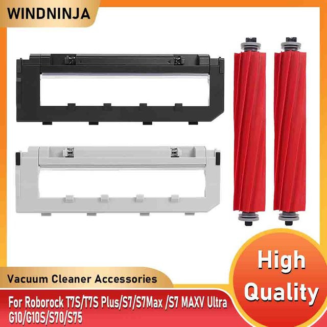 Roborock Hauptwalzenbürste mit Abdeckung in Schwarz für T7S, T7S Plus, S7, S7Max, S7 MAXV Ultra, G10, G10S, G10S PRO, S70 und S75 Staubsauger - Bild 1