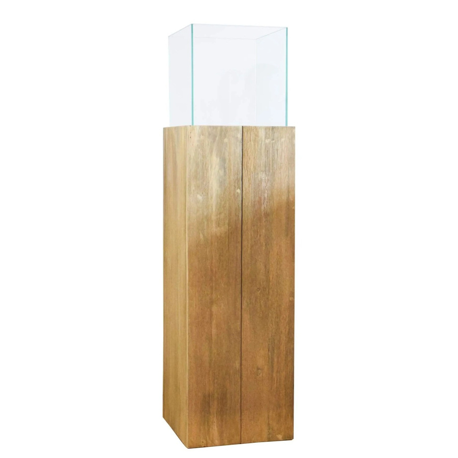 Vivanno Windlichtsäule Candela aus Akazienholz in Antikbraun, B/T/H: 27 x 27 x 100 cm - Bild 2