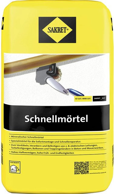 Sakret Schnellmörtel Grau 10 kg - Bild 1