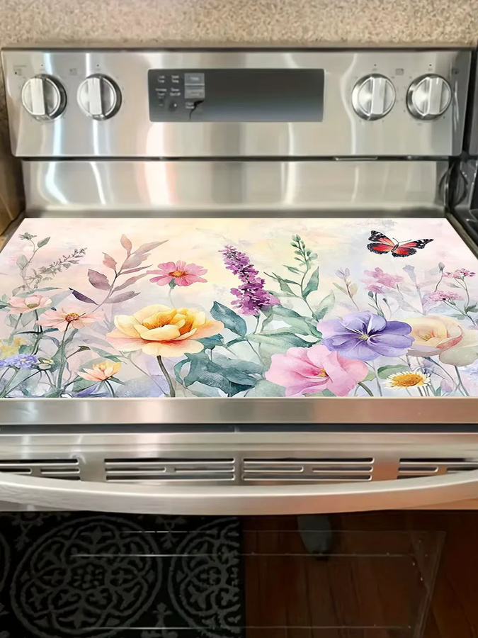 VIKAMA Vintage Staubschutzmatte für Waschmaschine und Mikrowelle, rutschfest und schmutzabweisend, Multicolour - Bild 4