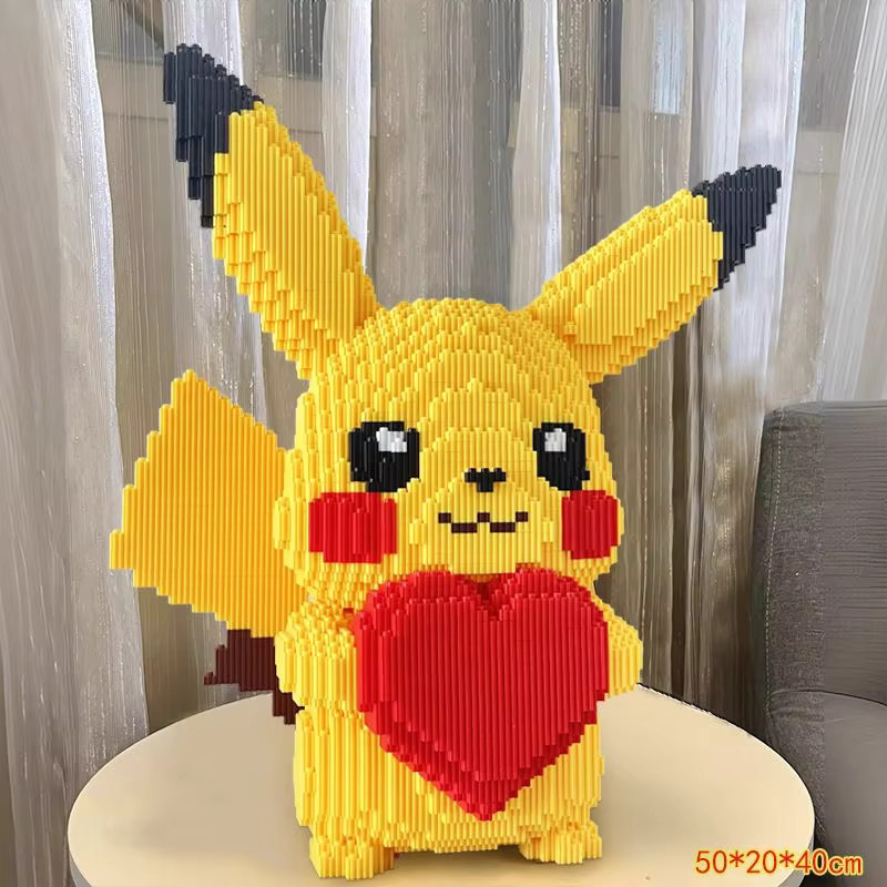 Potdemiel Pokémon Pikachu Bausteine, leuchtende Herzform, 45 cm - Bild 2
