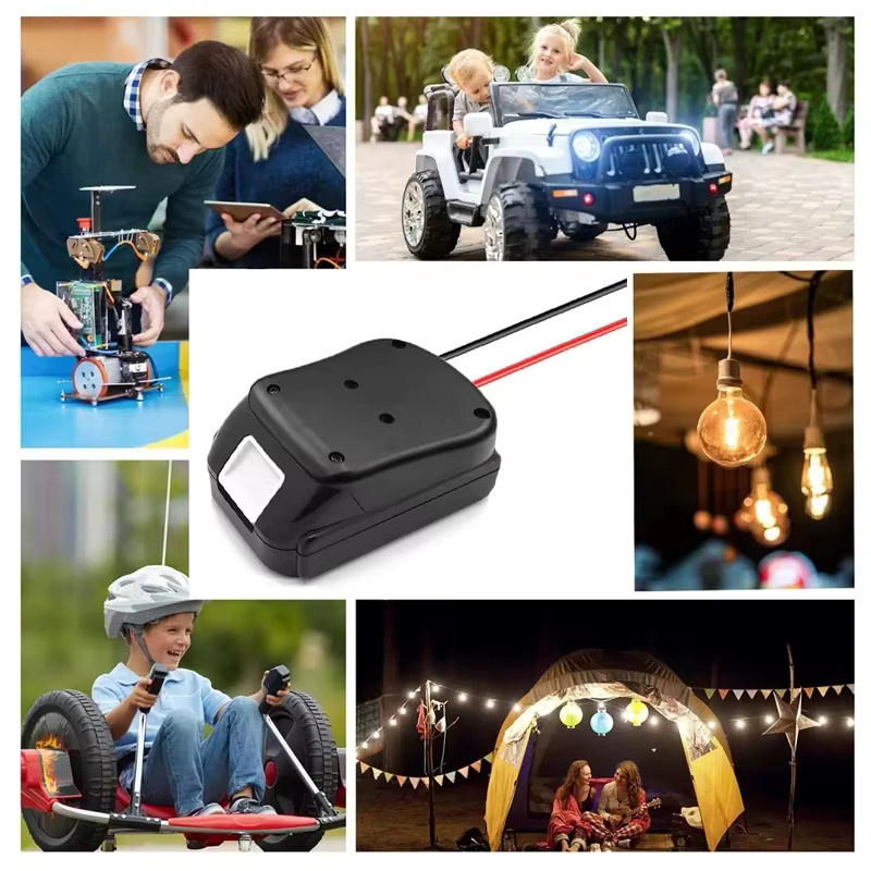 DIY Batterieadapter für Makita 18 V Akkus mit Sicherung und 14 AWG Drähten in Schwarz - Bild 3