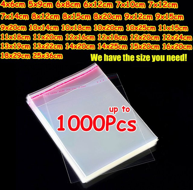 Transparente OPP Plastiktüten mit selbstklebendem Verschluss für Schmuck, Geschenke und Süßigkeiten, 100 Stück - Bild 1