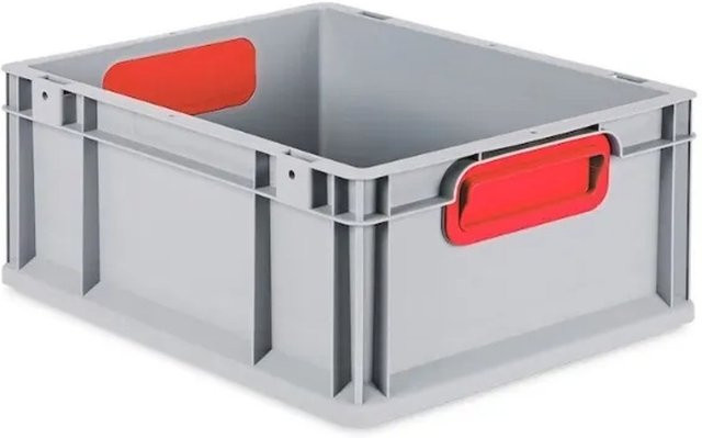 PROREGAL Eurobox Nextgen Color Transportbox mit Griffen und glattem Boden, Rot, H x B x T: 17 x 30 x 40 cm, 16 Liter - Bild 1