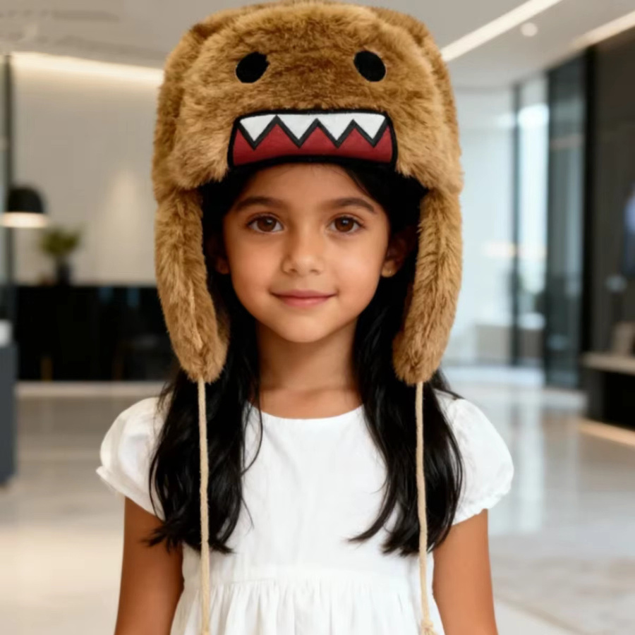 BOOKFONG Domo-kun Kopf Hut Plüsch, Puppe, Braun - Bild 2