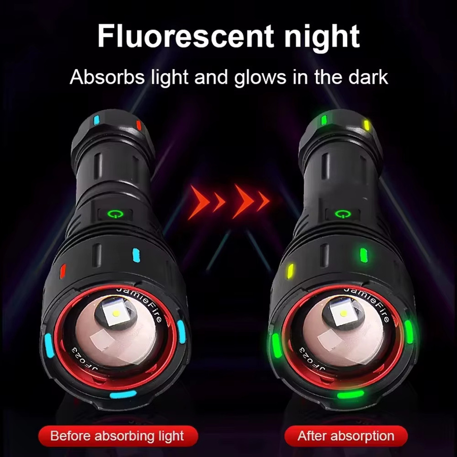 KENSUN Taktische LED-Taschenlampe in Schwarz mit USB-Ladefunktion und starkem Spotlight - Bild 2