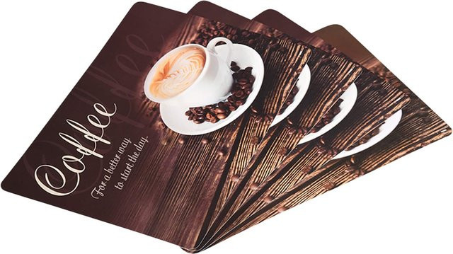 Kesper Platzset Coffee in Braun, 4er Set, rechteckig und pflegeleicht - Bild 1