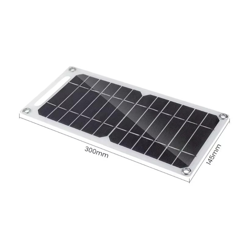 VIKEFON Solarpanel mit USB-A und USB-C, 35W 5V wasserdichtes Ladepanel in Schwarz für Outdoor, Wandern und Camping - Bild 3