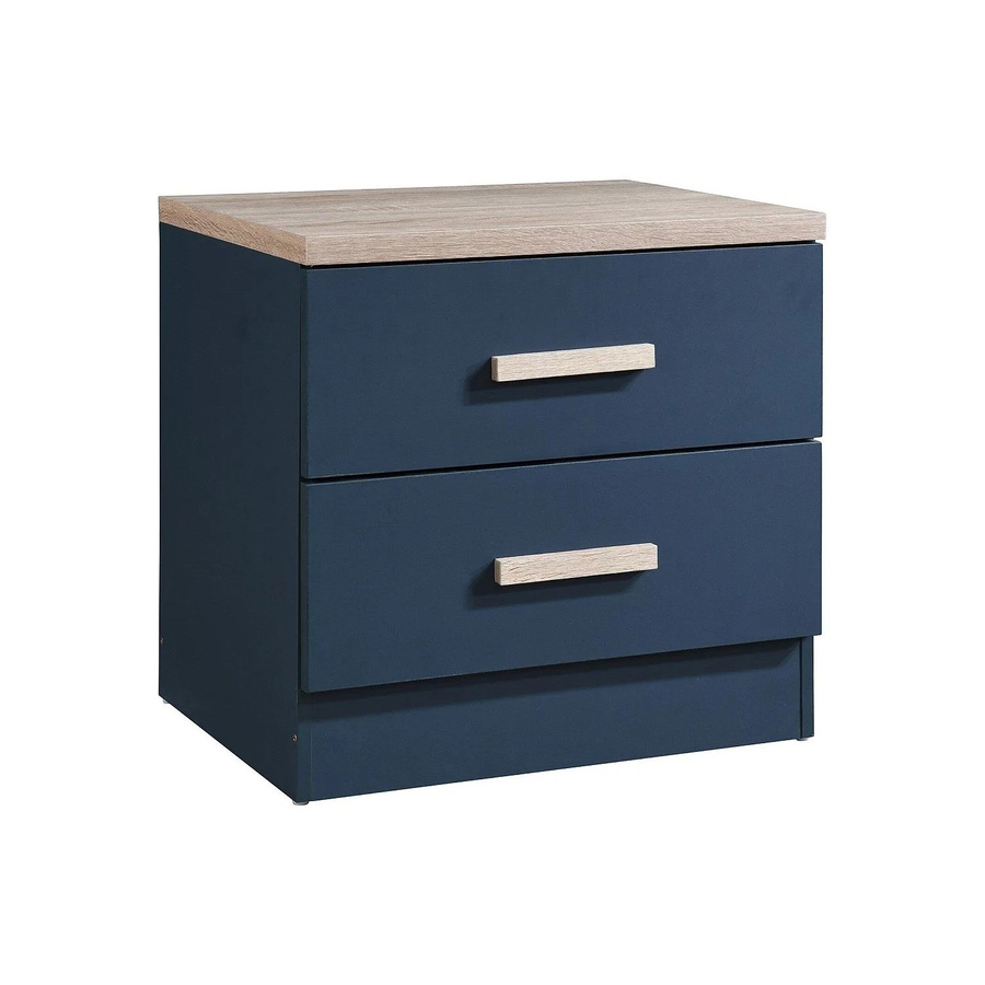 Nachttisch Skaido von Vente-unique in Blau und Naturfarben Hell mit einer Breite von 50 cm - Bild 2
