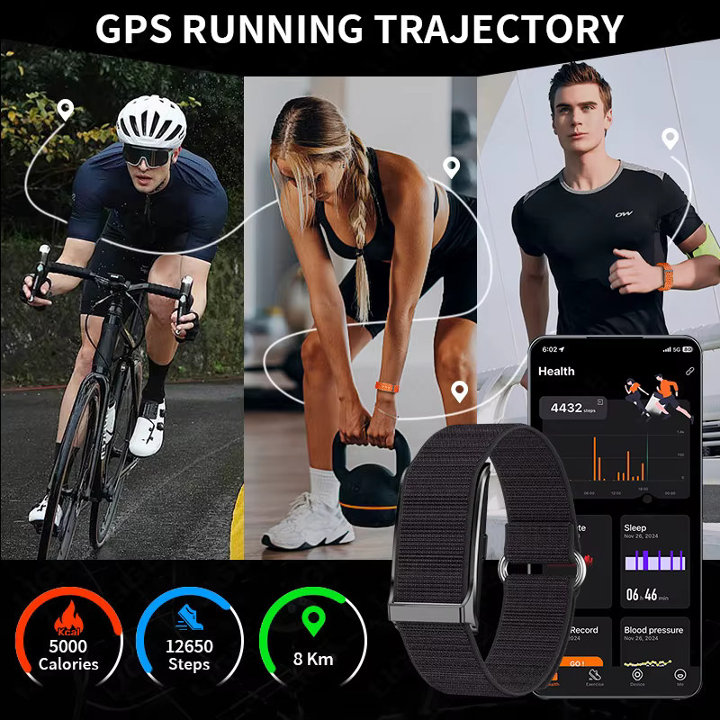 LIGE Smartwatch für Männer mit Herzfrequenzmonitor, 1 ATM wasserdicht, Schwarz, kompatibel mit Android und iOS - Bild 3
