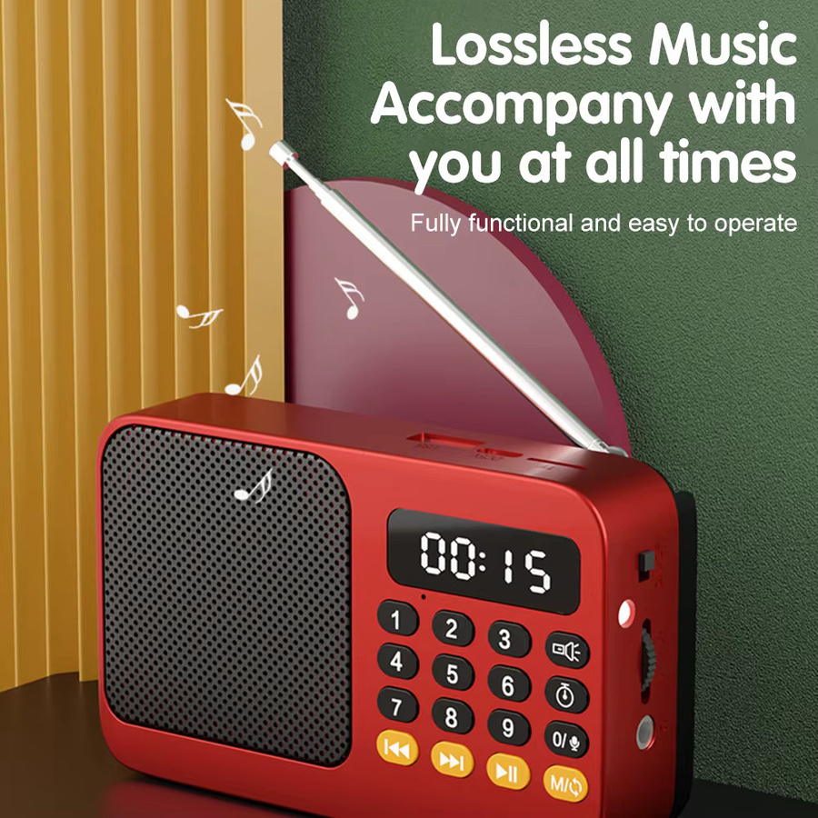 Tragbarer digitaler MP3 Player von occkic mit FM Radio, LED-Anzeige und USB-TF-Unterstützung, wiederaufladbar - Bild 5