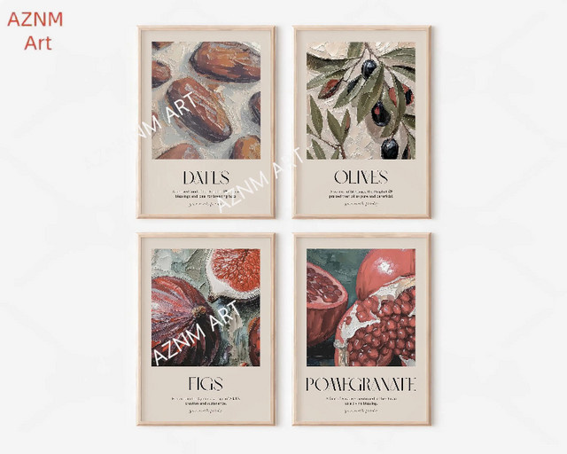 Sunnah Foods Islamisches Kunstdruckset aus Leinwand als Küchen-Wanddekoration in Mehrfarbig - Bild 1