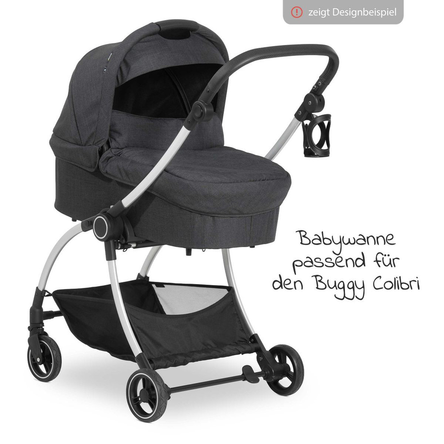 Hauck Babywanne für Buggy Colibri in Melange Black/Grey - Bild 6