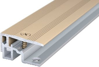 CARL PRINZ Abschlussprofil PS 400 aus Aluminium, goldfarben, B: 28 mm, H: 15 mm, versenkt gelocht - Bild 1