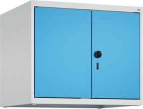 C+P Aufsatzschrank Classic PLUS mit 2 Abteilen, B/T/H: 50 x 60 x 50 cm, Sicherheits-Drehriegel und Soft-Anschlag, Stahl, Lichtgrau - Bild 1