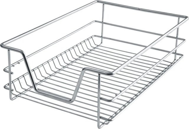 Tectake Teleskopschublade verchromt in Grau mit Vollauszug B/T/H: 44 x 37 x 14 cm - Bild 1