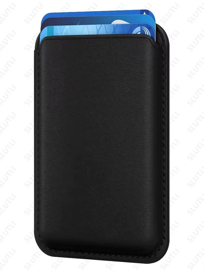 SLUTLI Magnetische Leder-Brieftaschenhülle mit Kartenhalter und Magnetverschluss für iPhone und Samsung kompatibel in Schwarz oder Grau - Bild 6