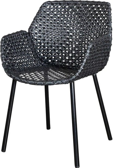 Outdoor Gartenstuhl Vibe von Cane-Line in Anthrazit mit UV-beständigem Cane-Line Weave Geflecht und Stahlrahmen - Bild 1