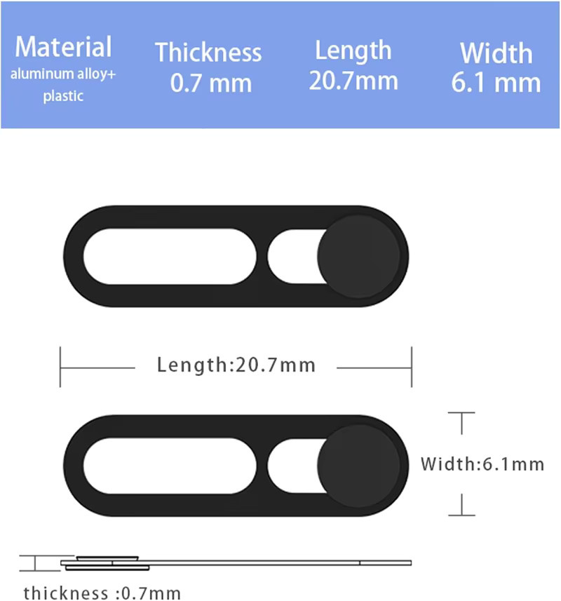 2 Stück Webcam-Abdeckung Privacy Protector für iPhone 17 Air 16 15 Pro Max Plus in Schwarz und Silber - Bild 3