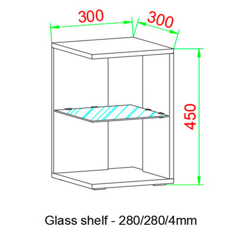 VCM Beistelltisch Elani aus Holz und Glas in Grau/Anthrazit, H x B x T: 45 x 30 x 30 cm - Bild 3