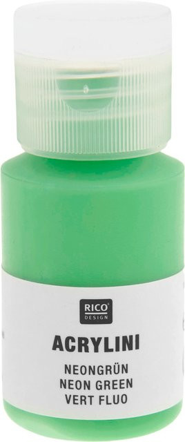 Rico Design Acrylini Acrylfarbe Neongrün - Bild 1